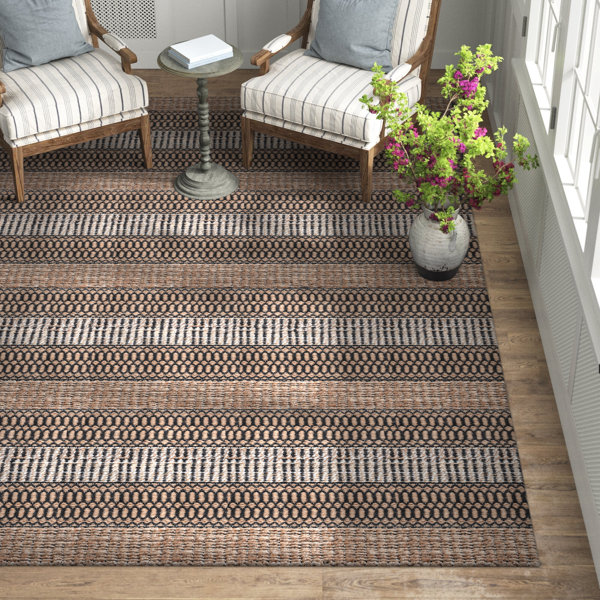 Kelly Clarkson Home Rafael Geometric Flatweave Black/Natural Area Rug